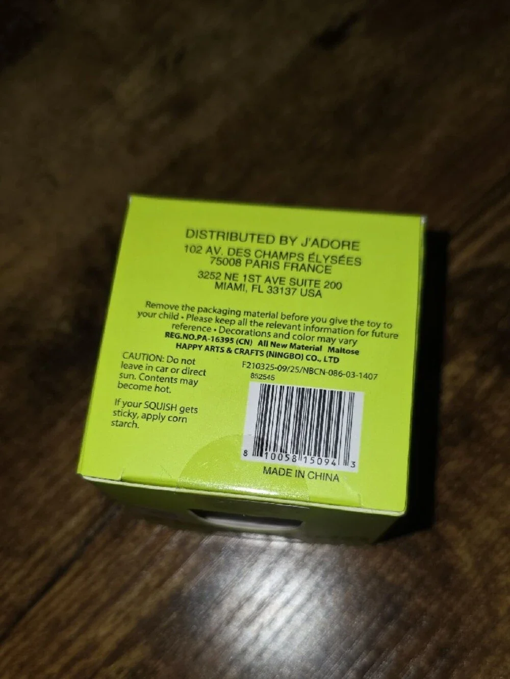 Droppable Lime Green Squishy - Fun Tactile Stress Toy